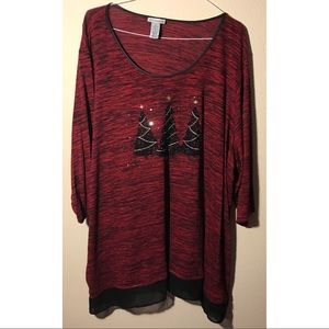 Plus Sized, Cute, Christmas Blouse